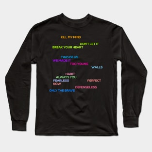 Walls Tracklist Long Sleeve T-Shirt